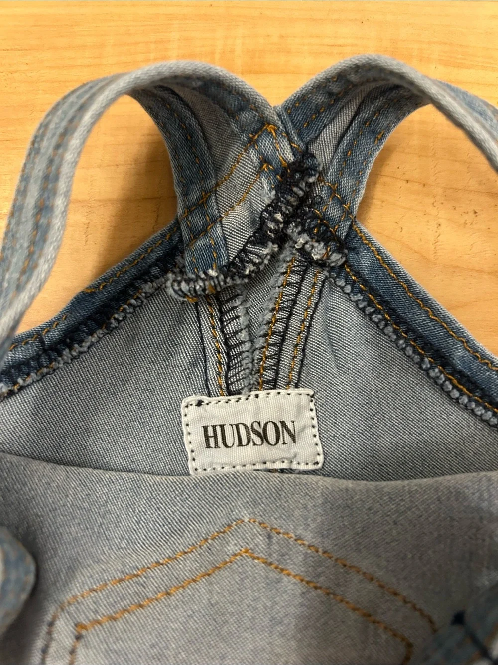 HUDSON Baby Denim Floral Embroidered Overalls